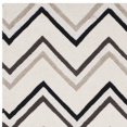 thumbnail image 4 of SAFAVIEH Cambridge Ravenna Zig Zag Stripes Wool Area Rug, Ivory/Black, 9' x 12', 4 of 6