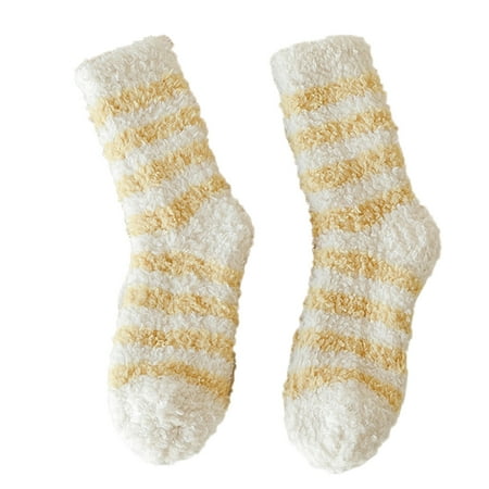 Clearance Sale Ukumplol Mens Socks Wool Socks Mens Warm Christmas Fashion Windproof Printing Mid Tube Socks Long Tube Cotton Stocking Stuffers for Adults Men Yellow One Size