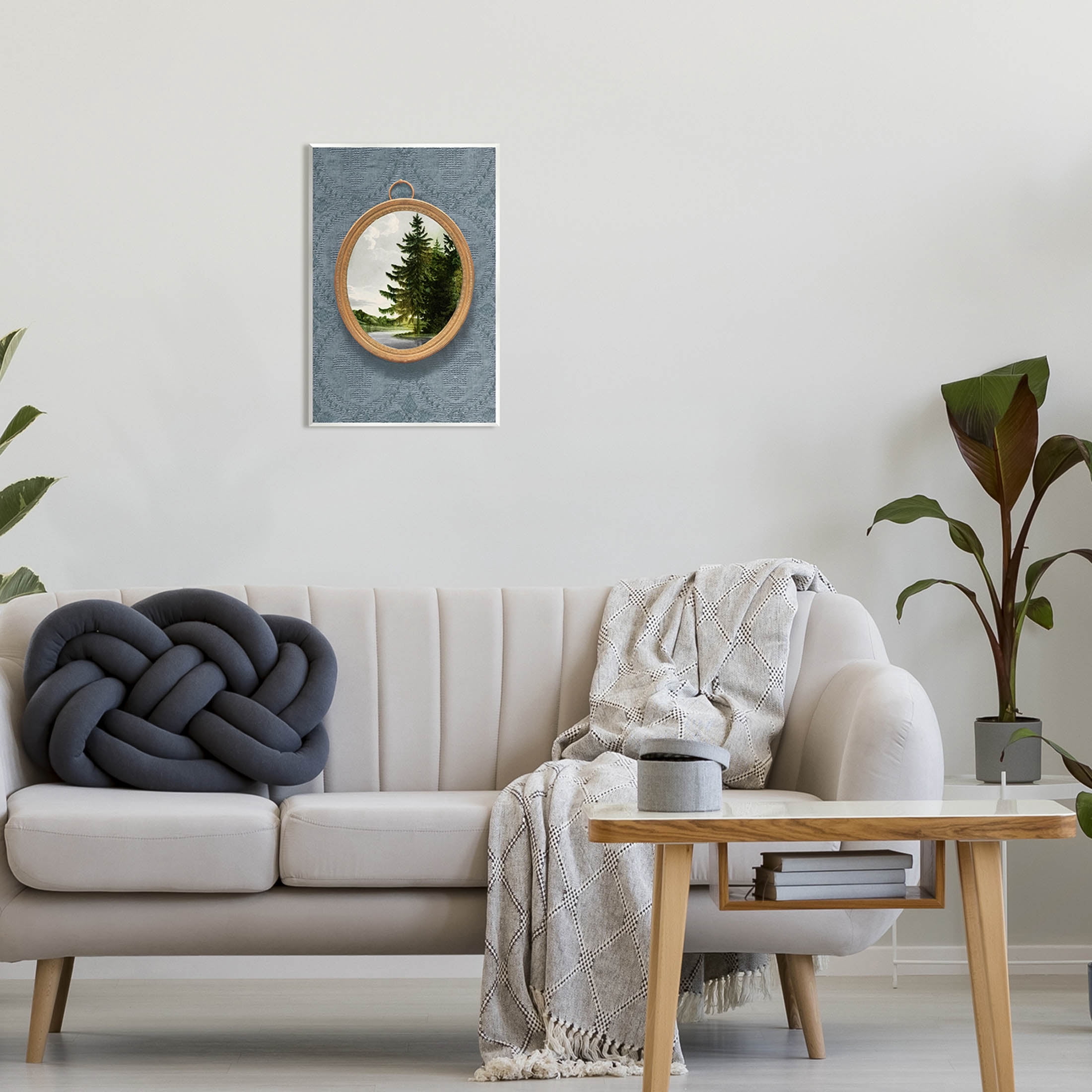 Tree Scene View Vintage Pattern Landscape Graphic Art Unframed Art Print Wall Art