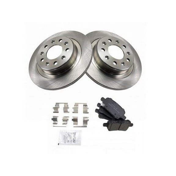 Rear Brake Pad and Rotor Kit - Compatible with 2018 - 2019 GMC Terrain