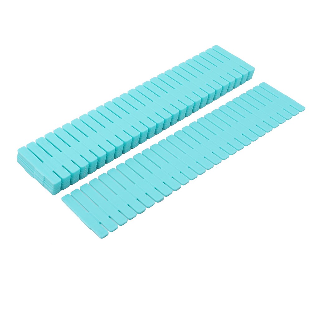 Home Plastic Adjustable Separator Grid Tidy Long Drawer Dividers Blue 8