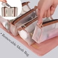 thumbnail image 2 of Lazer 4 in 1 Detachable Large Nylon Portable Cosmetic Mesh Bag, Makeup Organizer, Toiletry Pouch for Men and Women, Portable Travel Bag for Makeup Essentials, 2 of 9