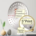 thumbnail image 3 of Designart "modern Architectures I" Abstract Collages Spiral Dot Round Wall Mirror - Abstract Oval Printed Decorative Mirror - Multiple Color Options, 3 of 5