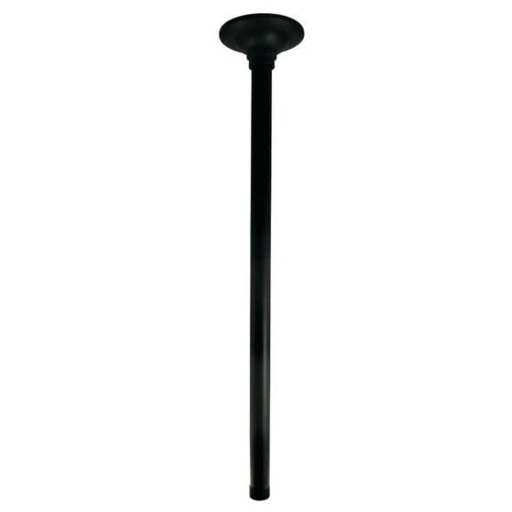 Kingston Brass K217A0 Trimscape 17-Inch Rain Drop Ceiling Mount Shower Arm with Round Flange in Matte Black