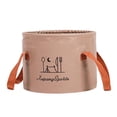 thumbnail image 4 of Collapsible Bucket Foot Bath Bucket Water Container Collapsible Sink for Outdoor 7L Khaki, 4 of 8