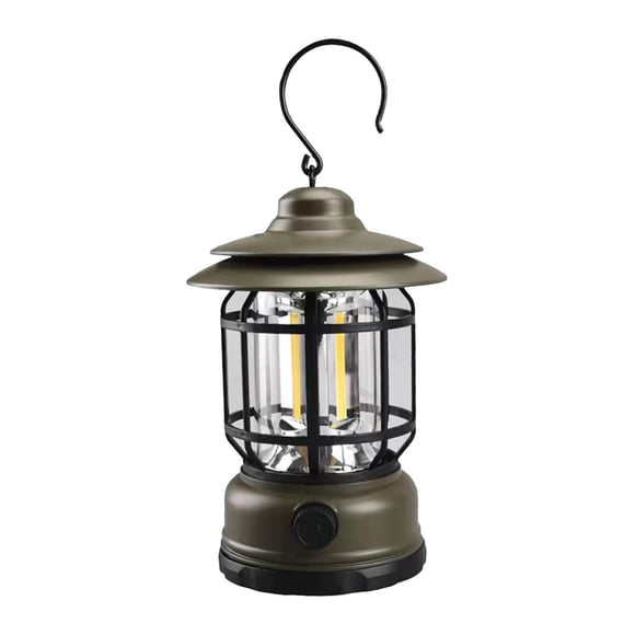 CNKOO Rechargeable Camping Lantern USB Rechargeable Retro Dimmable Horse Camp Lamp Outdoor IPX4 Waterproof Vintage Portable Tent Light for Indoor Outages Hiking Emergency