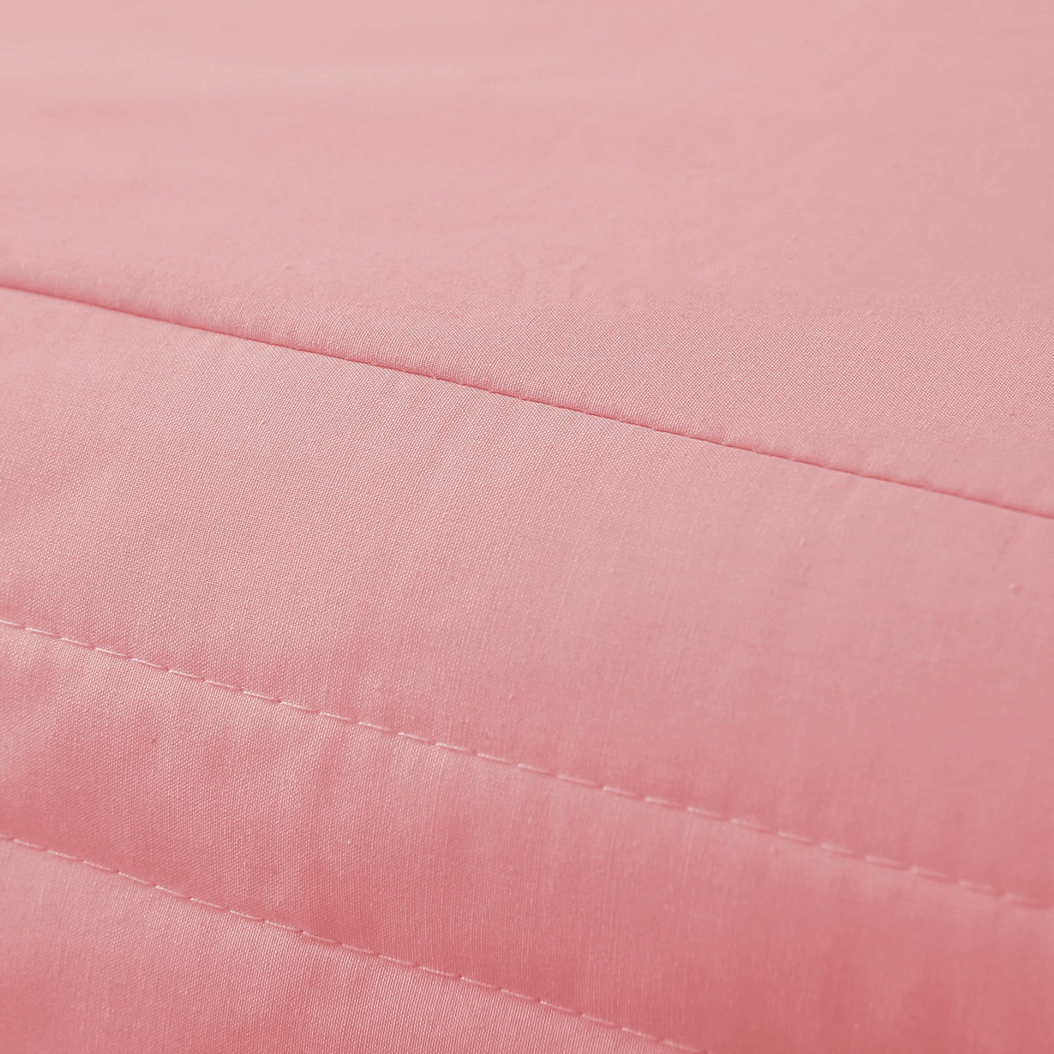 Marquess Cotton Blended Quilted Bed Skirt Queen Size Ruffle 14 inch Drop Pink Color