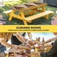 thumbnail image 6 of Farmhouse Roosters Table Cloths for 3 Foot Rectangle Tables, Vintage Sunflowers Farm Countryside Patio Waterproof Elastic Fitted Tablecloths, Washable Rectangular Table Cover for Camping, 6 of 8
