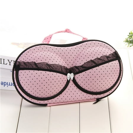 Slhljlin Home Textile Storage Bra Box Travel Portable Storage Bag Cute Underwear Covered Bra Storage Box (D )