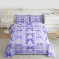 thumbnail image 2 of Manfei Girls Purple Ribbon Bedding Comforter Set, Dreamy Bowknot Bow-tie Twin Comforter Sets, Princess Cartoon Style Reversible Bedding Set, Microfiber Bedroom Decor, 2 Pieces, 2 of 8