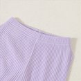thumbnail image 5 of TOWED22 Infant Kid Girl Cute Fall Clothes Set2pcs Long Sleeve Crewneck Sweatshirt and Pants Print Outfits Clothing(Purple,18-24 M), 5 of 9