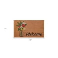 thumbnail image 3 of 17" X 29" Natural Green and Black Coir Floral Welcome Outdoor Door Mat, 3 of 3