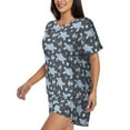thumbnail image 2 of Goofa Turtle for Womens Cotton 2 Piece Pajamas Set Classic Short Sleeve Pjs Set Soft Button Down Sleepwear Loungewear-Medium, 2 of 7