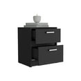 thumbnail image 3 of Miekor Furniture Nightstand Chequered, Two Drawers, Black Wengue Finish 123119, 3 of 7