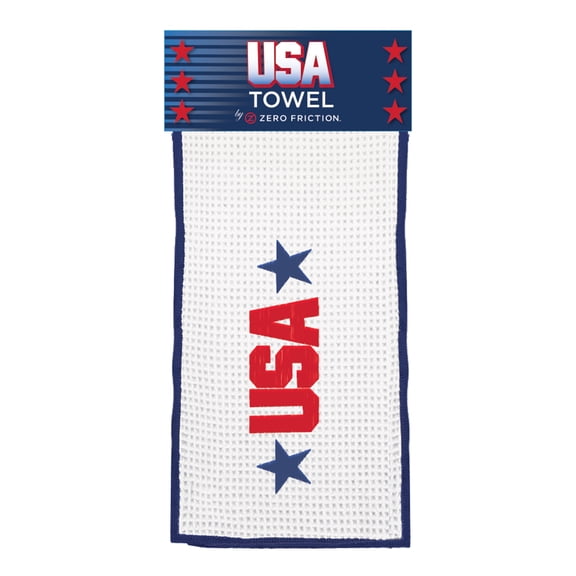 Zero Friction Blue Embroidered USA Golf Towel