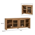 thumbnail image 5 of Walker Edison Modern Window Pane TV Stand/Sideboard with Sliding Doors, Heritage Oak, 5 of 27