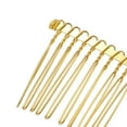 thumbnail image 6 of Unique Bargains 4 Pcs No Slip Hair Side Combs Accessories Metal 1.6" Gold Tone, 6 of 6