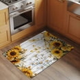 thumbnail image 2 of Entryway Rug 2'x3', Farmhouse Sunflower Small Rug for Kitchen Bathroom Door Mat Indoor Entrance, Vintage Daisy Butterflies Gray Wood Non-Slip Area Rugs Floor Mats Carpet Front Door Rugs, 2 of 8
