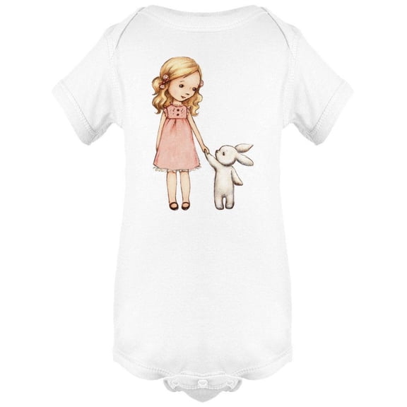 Little Girl With Bunny Bodysuit Infant -Image by Shutterstock,  24 Months