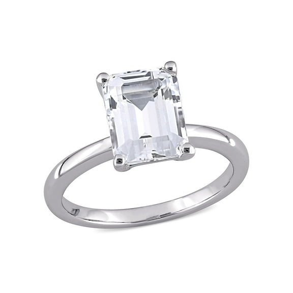 Everly Women's Sapphire and Created 10K White Gold Engagement Ring