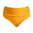 thumbnail image 4 of HOWPAY Bikini Bottoms Women High Waisted Tummy Control Basic Swim Briefs Full Coverage Causal Solid Color Beach Pool Bathing Suit Bottoms Orange S, 4 of 5