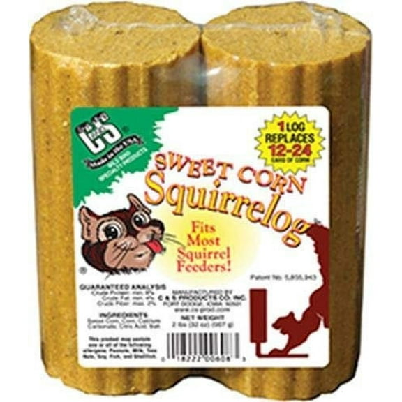 C&S Sweet Corn Squirrelog Refill Pack, 32-Ounce, 2-Pack