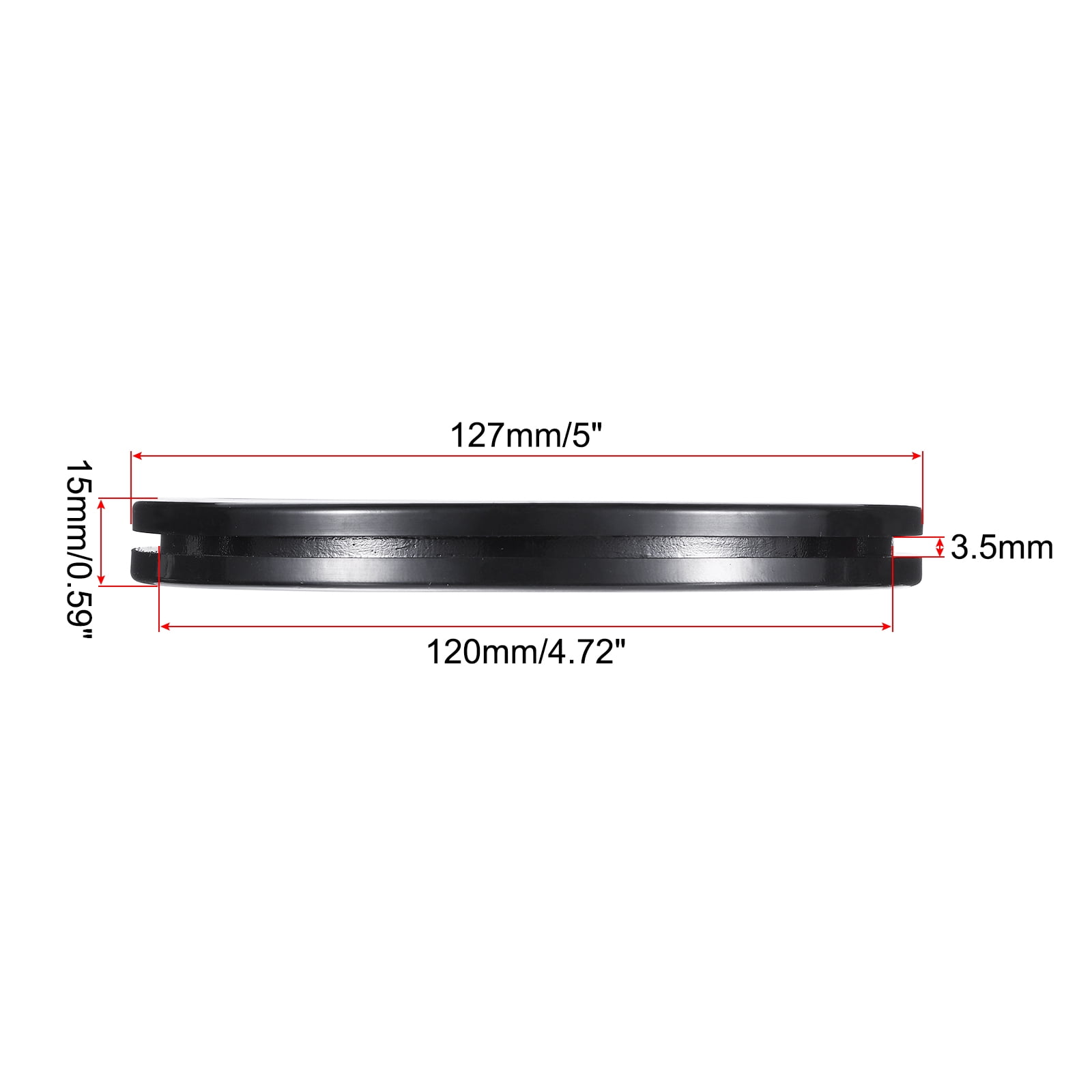Rubber Grommet Round Double-Sided Mount Dia 120 mm ID 110 mm for Wire Protection Pack of 10