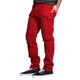 thumbnail image 3 of Pantalones casuales de cuero con costuras para hombre, pantalones rectos y finos, 3 of 5