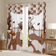 thumbnail image 2 of Manfei Cowboy Tribal Blackout Curtains Set of 2 (52x84 Each),Retro Rustic Horseshoe Window Curtains,Cute Cow Pattern Curtains and Drapes For Boys Teens,Breathable Home Decor, 2 of 6