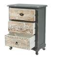 thumbnail image 5 of HomeStock Mountain Lodge 3-Drawer 32" H X 24" W Rustic Gray Carved Wood Accent Chest, 5 of 10