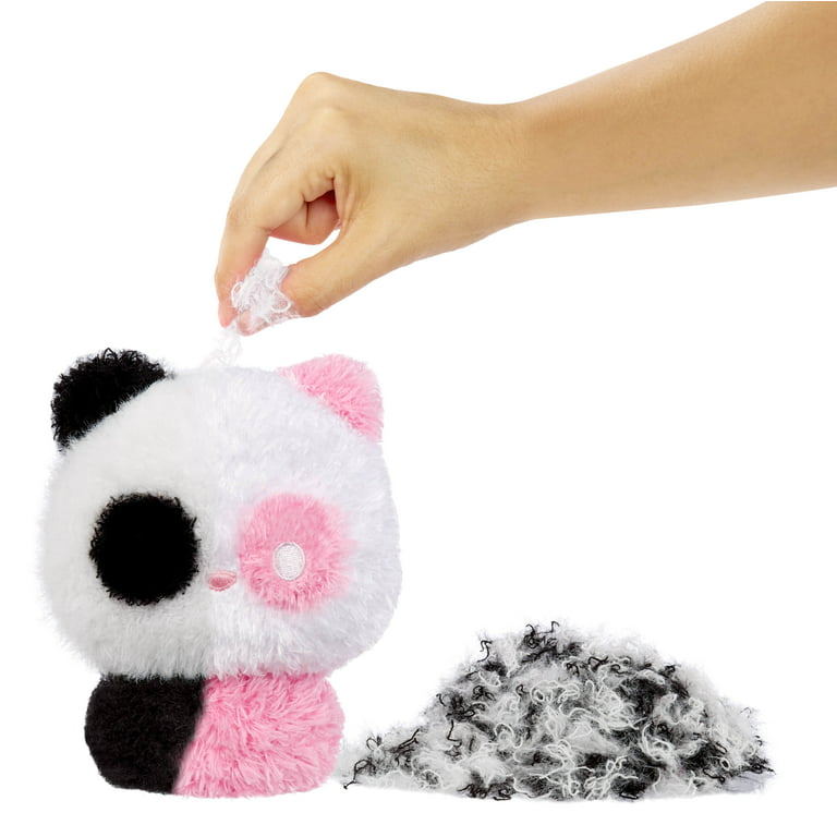 Fluffie Stuffiez Panda Small Collectible Feature Plush - Surprise Reveal  Unboxing with Huggable ASMR Fidget DIY Fur Pulling, Ultra Soft Fluff