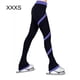 thumbnail image 4 of Naiovety Pantalones de patinaje sobre hielo de lana, mallas personalizadas, pantalones de patinaje, mallas de entrenamiento de equipo Uniforme atlético Azul gema/XXXS, 4 of 5
