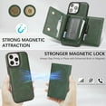 thumbnail image 4 of Allytechgroup Wallet Case for iPhone 14 with Card Slot, Compatible with Mag-safe PU Leather Stand Shell Shockproof Protective Magentic Back Cover for iPhone 14 Women Men, Green, 4 of 10