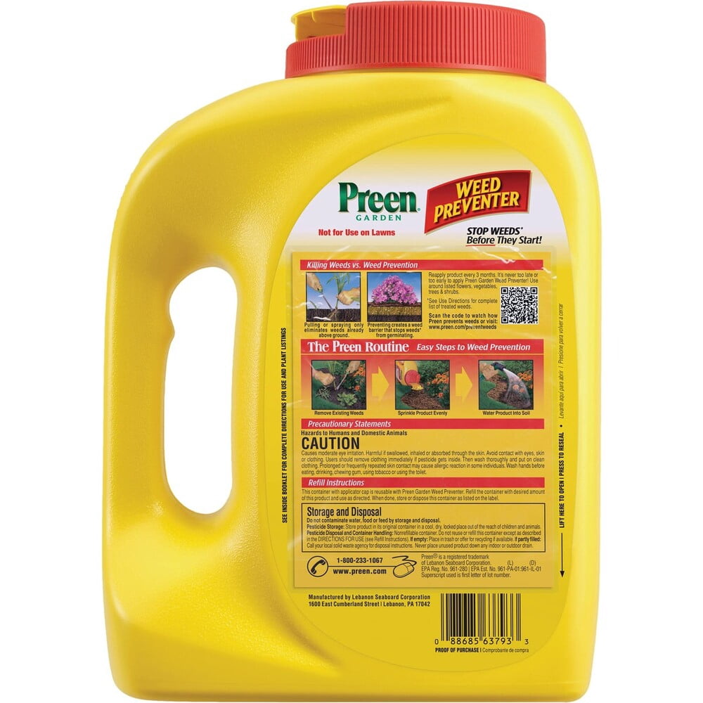 Preen Garden Weed Preventer 5.625 lb. Shaker Applicator Bottle - Covers 900 Sq. ft.