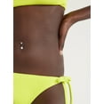 thumbnail image 2 of No Boundaries Women's Crinkle Side Tie Bikini Bottom, Sizes XXS-XXL, 2 of 5