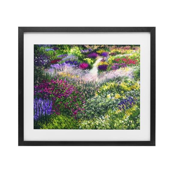 Stupell Industries Breath Of Spring Meadow Black Framed Print Under Glass, design by Lee Ann Zirbes