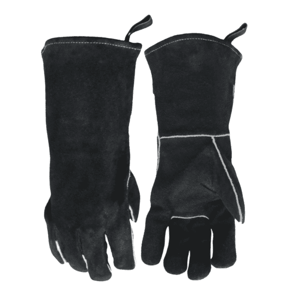 Real Cowhide Leather BBQ Grill Gloves Unisex Grilling Heat & Cut Resistant