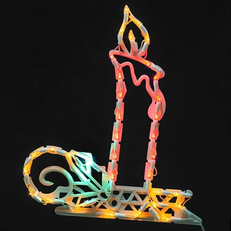 17 quot lighted led burning candle christmas window silhouette cool burning christmas lights