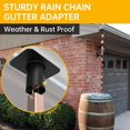 thumbnail image 4 of Rain Chain Gutter Adapter Metal Rain Chain Adapter with Bolt Black Coated Rust Resistant Rain Chain Gutter Accessories, 4 of 4