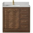thumbnail image 2 of Vinnova Design Jakarta 36" Freestanding Single Bath Vanity in Aged Dark Brown Oak, 2 of 16