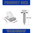 thumbnail image 2 of Topboutique Wire Fence Clips 100 Pcs Metal Wire Clamps Stainless Steel Fencing Mounting Clips Fence Wire Clamps with Screws for Welded Clamps to Wood, Metal or Vinyl Fence, 2 of 8