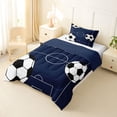 thumbnail image 2 of Erosebridal Football Games Twin Comforter Sets For Kids,Boys Sports Theme Bedding Set,Reversible navy blue,2pcs, 2 of 7