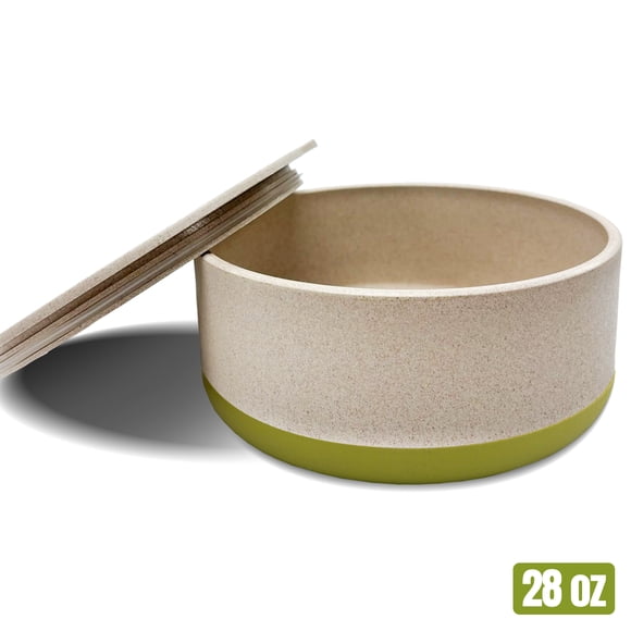 TerraBowl Gamelle écologique antidérapante de 828 ml avec couvercle pour chiens et chats