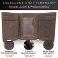 thumbnail image 3 of Stealth Mode Trifold Leather Wallet for Men with RFID Blocking (Slate), 3 of 12
