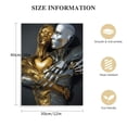 thumbnail image 2 of Nawypu 3D Wall Art - Silver Gold Hugging Couple Wall Design, 3D Effect Love Art Print on Canvas for Bedroom Wall Decor, Modern Abstract Kissing Framed Art Pictures for Valentine's Gift, 2 of 5
