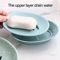 thumbnail image 3 of 2-Pack Soap Dish with Drain Plastic Sponge Holder Easy Cleaning Soap Saver Tray Caddy Keep Dry Stop Mushy for Shower Bathroom Kitchen(White), 3 of 6