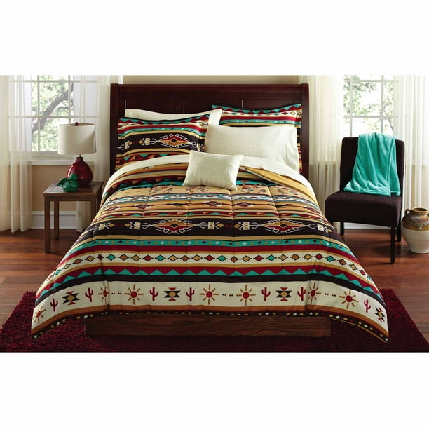 Mainstays Kokopelli Bed In A Bag Bedding Set Walmart Com