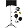 thumbnail image 3 of GLEAM Microphone Isolation Shield - Tripod Stand 2 ft 6" to 5 ft 10" Height Adjustable Stand Compatible w/Blue Yeti, AT2020, AKG, Rode Microphones, 3 of 15