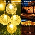 thumbnail image 5 of IC ICLOVER 30 LED Solar String Lights Outdoor Garden Waterproof Crystal Globe Lights with 8 Modes, Solar Camping Lights, 5 of 9