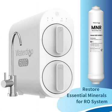 Waterdrop G2P600 Reverse Osmosis System, With Waterdrop Remineralization Filter WD-MNR35, 600 GPD, 7 Stage Tankless RO Water Filter System, Under Sink RO System, Reduce PFAS